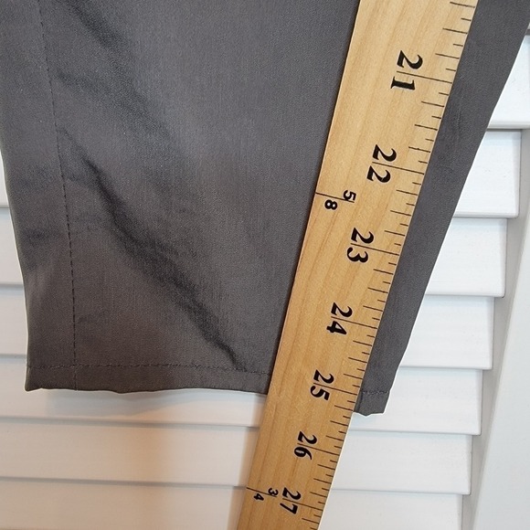 ZARA High Rise Crop Pants Grey Pleated Ankle Zip Women Small Minimalist‎ Trouser - Picture 11 of 14